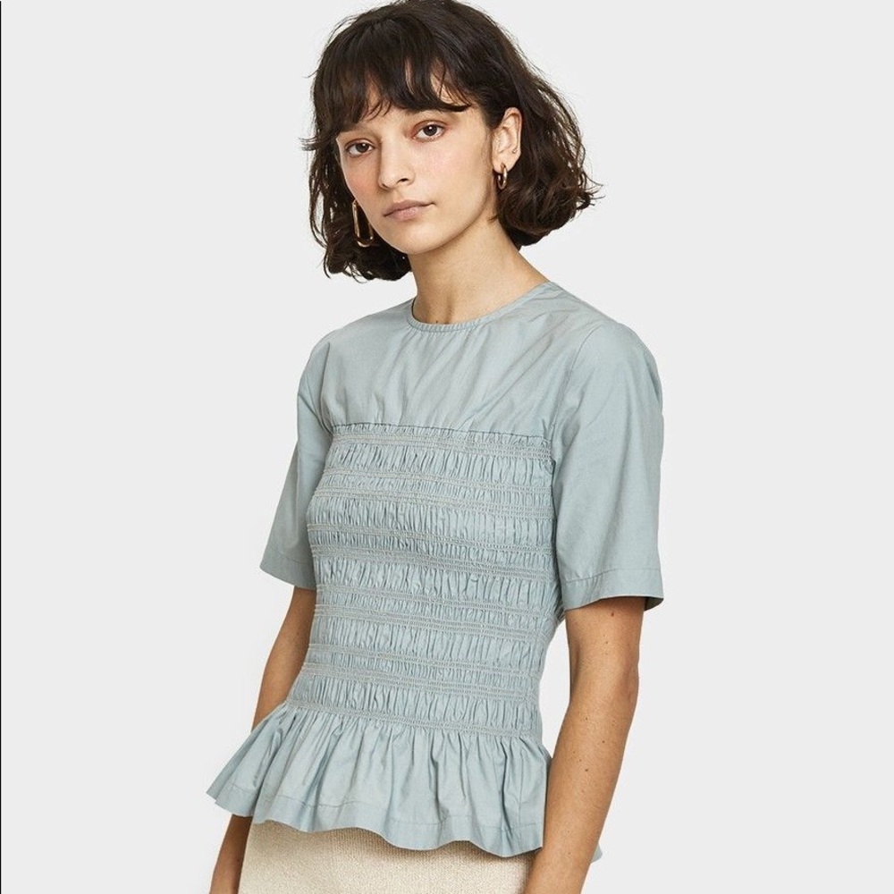 NWT Creatures of Comfort Norris Blouse Gray Sz 0